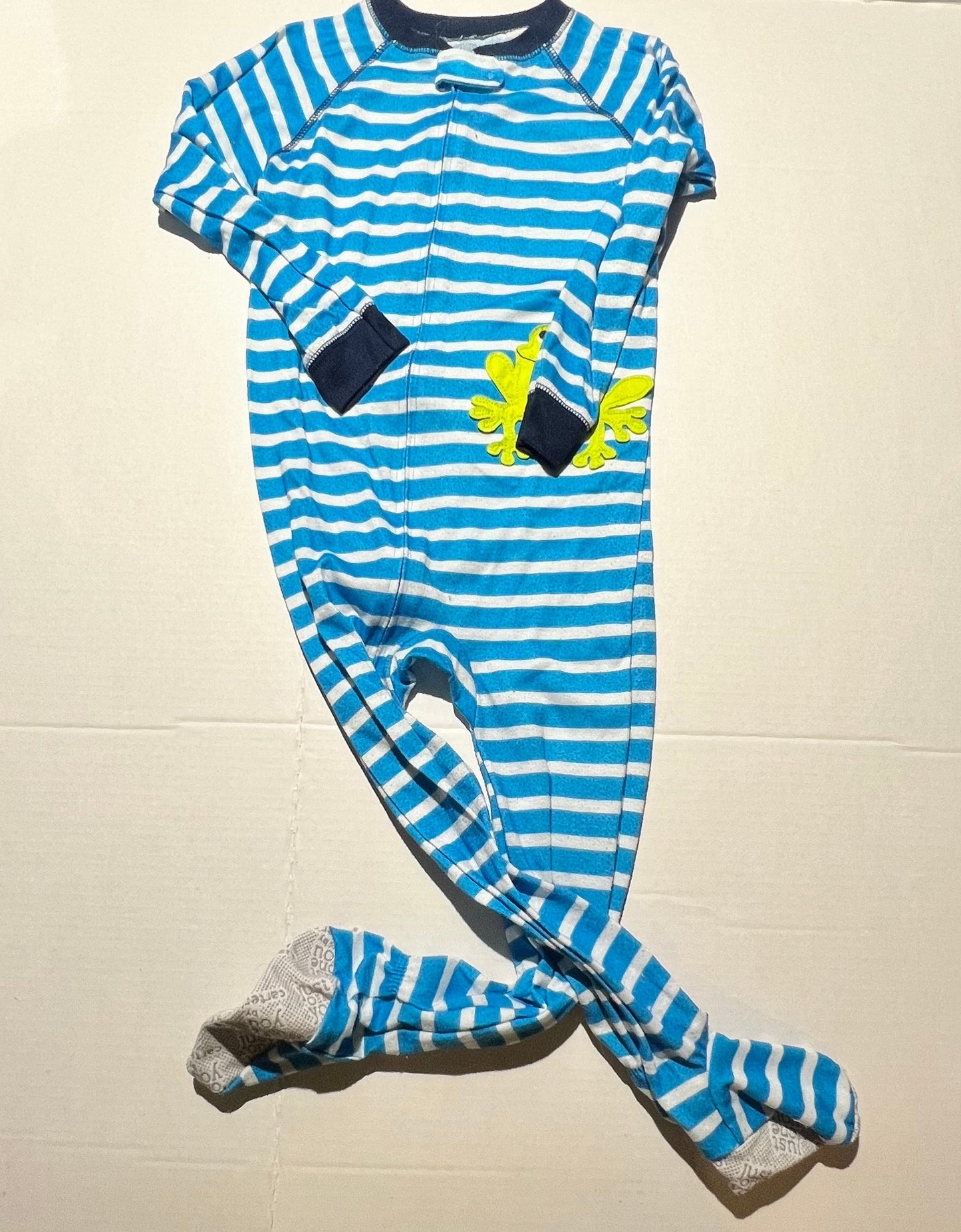 #98 Boys 5T Frog Footie PJs