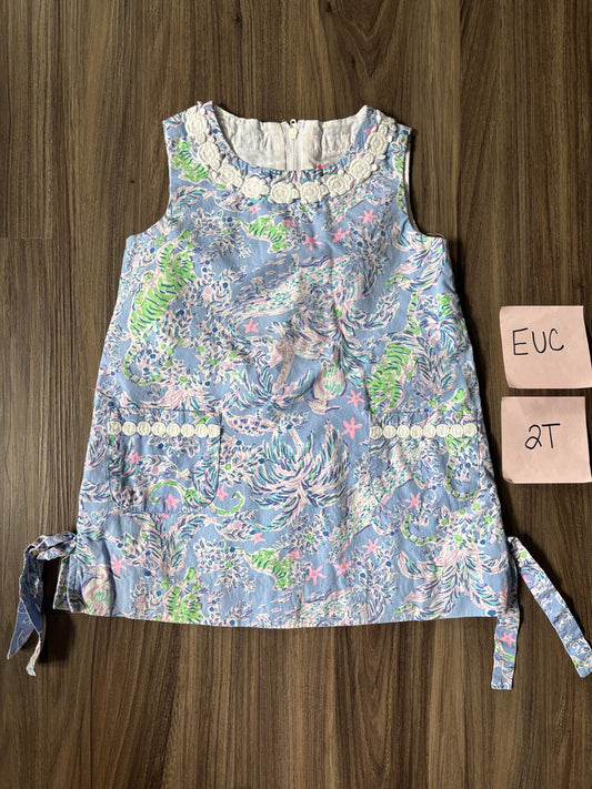 #77 - 2T EUC Lilly Pulitzer Blue Shift Dress
