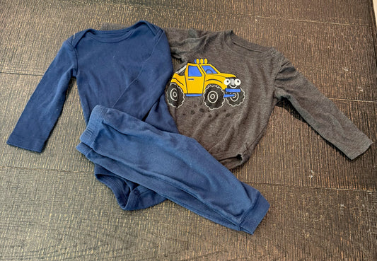 #66 Boys 18M Onesie and Pant Bundle (Car)