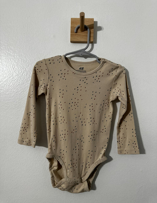 #111 H&M Long Sleeve Onesie Organic Cotton 2T