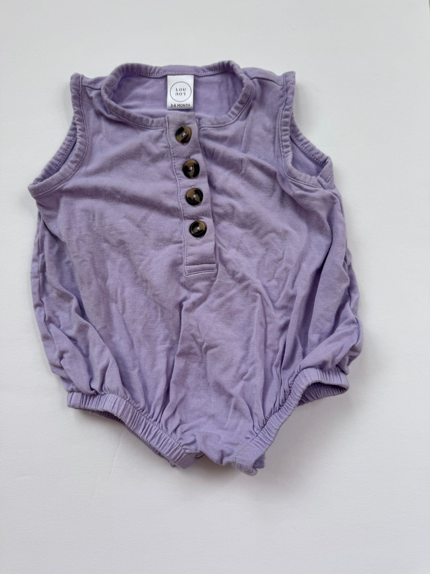 Seller #81 3-6 months Lou Lou Girls Light Purple Romper