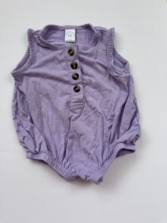 Seller #81 3-6 months Lou Lou Girls Light Purple Romper