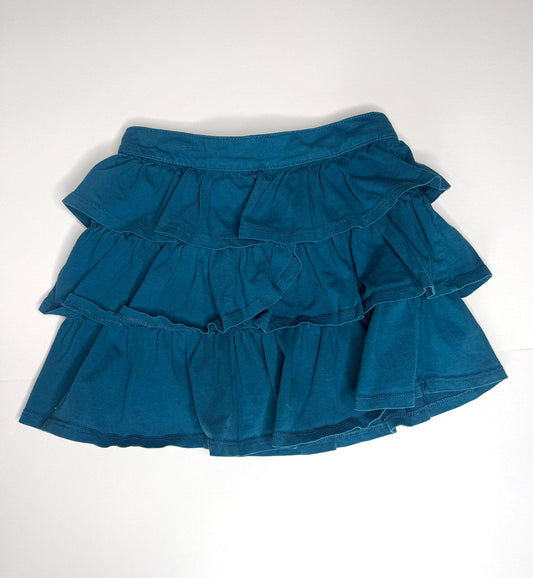 Seller 89 Girls Size M 7-8 Teal 3 tier ruffle skirt VGUC