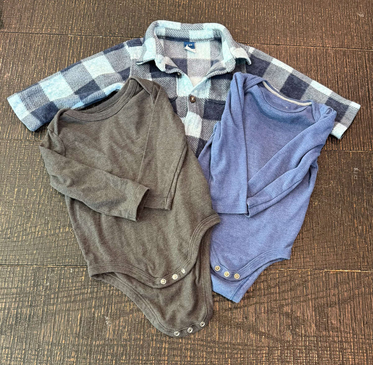 #66 Boys 6-9M Fleece Jacket and Onesie Set
