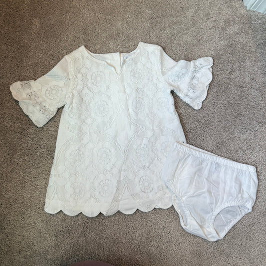 #139 Size 12-18M Janie and Jack White Lace Dress
