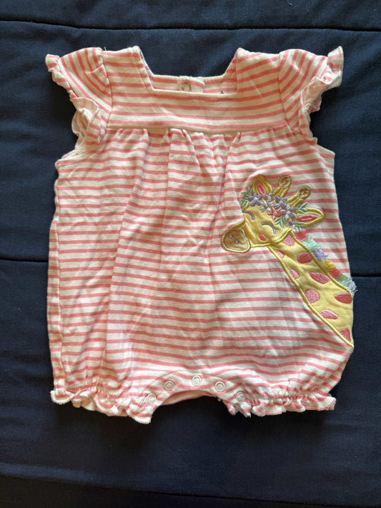 SELLER #6 6M Pink Giraffe Stripe