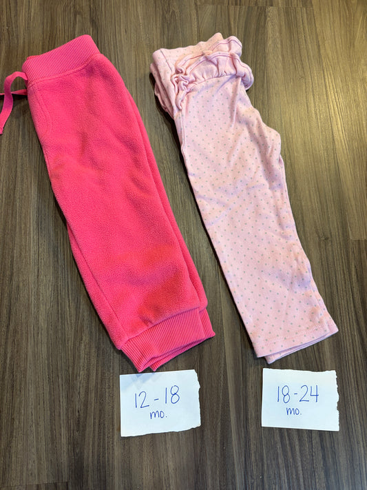 #98B - 12-24 Mo - 2 Pack Pink Pants - PU 45236 (near Kenwood) Except Semiannual Sale