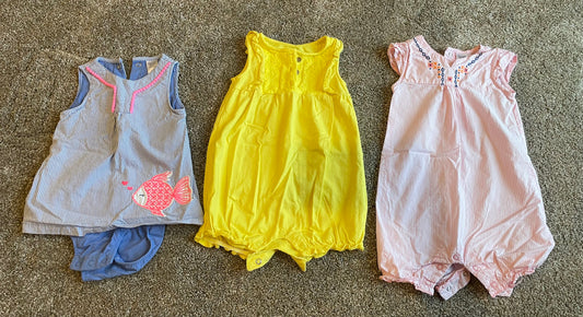 Girls 18 month rompers