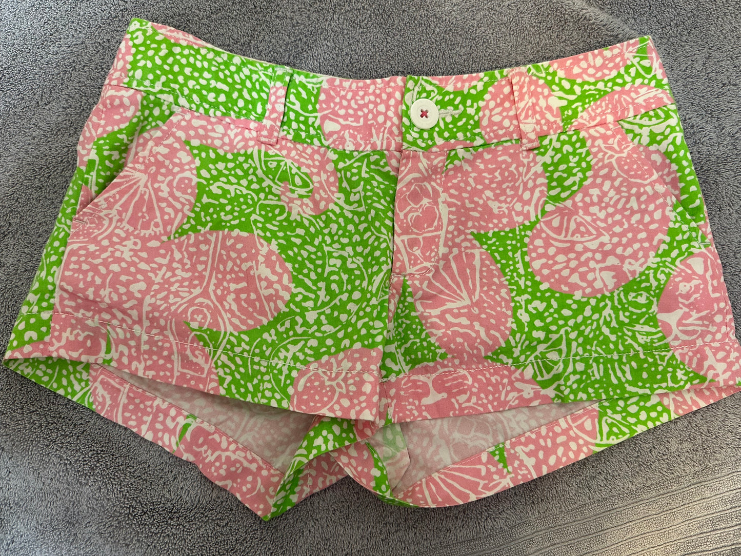 Lilly Pulitzer Women’s Sz 00 Shorts Green Pink The Walsh Short
