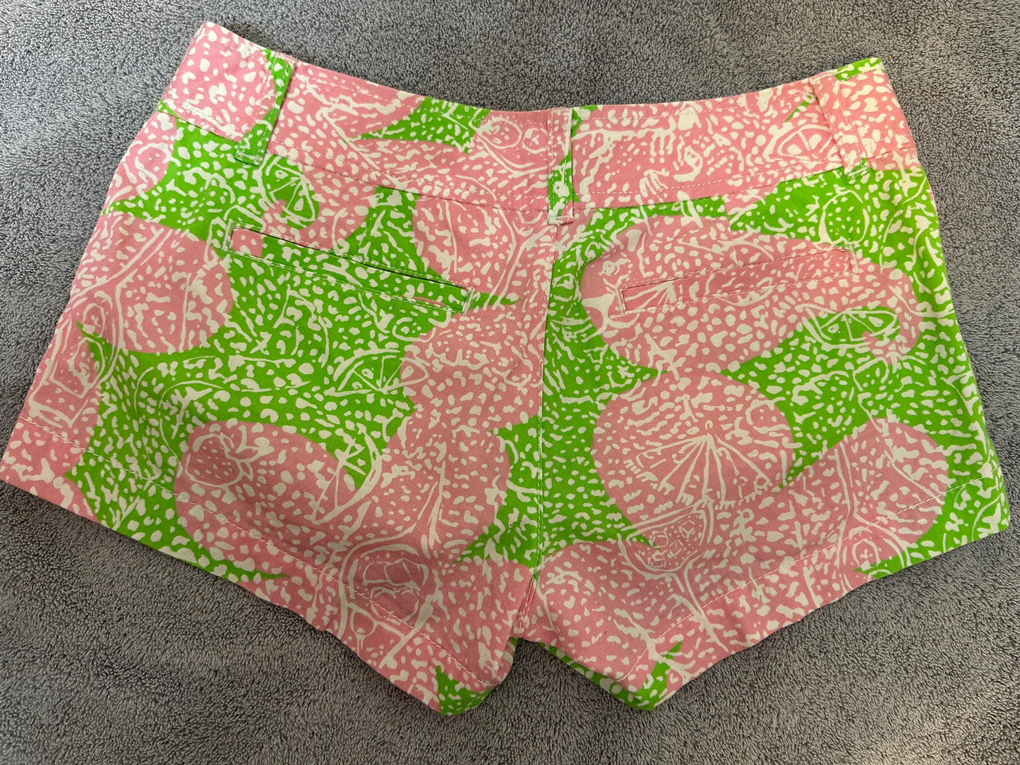 Lilly Pulitzer Women’s Sz 00 Shorts Green Pink The Walsh Short