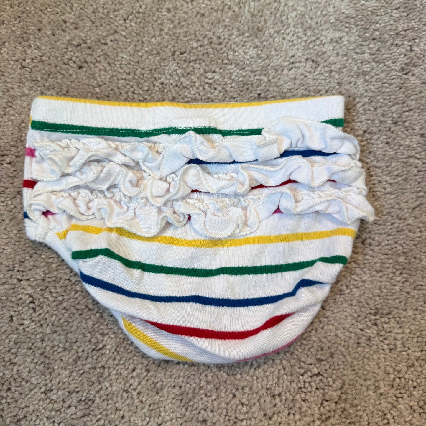 #139 Size 2T Hanna Anderson Rainbow Stripe Dress (please look at all pictures)
