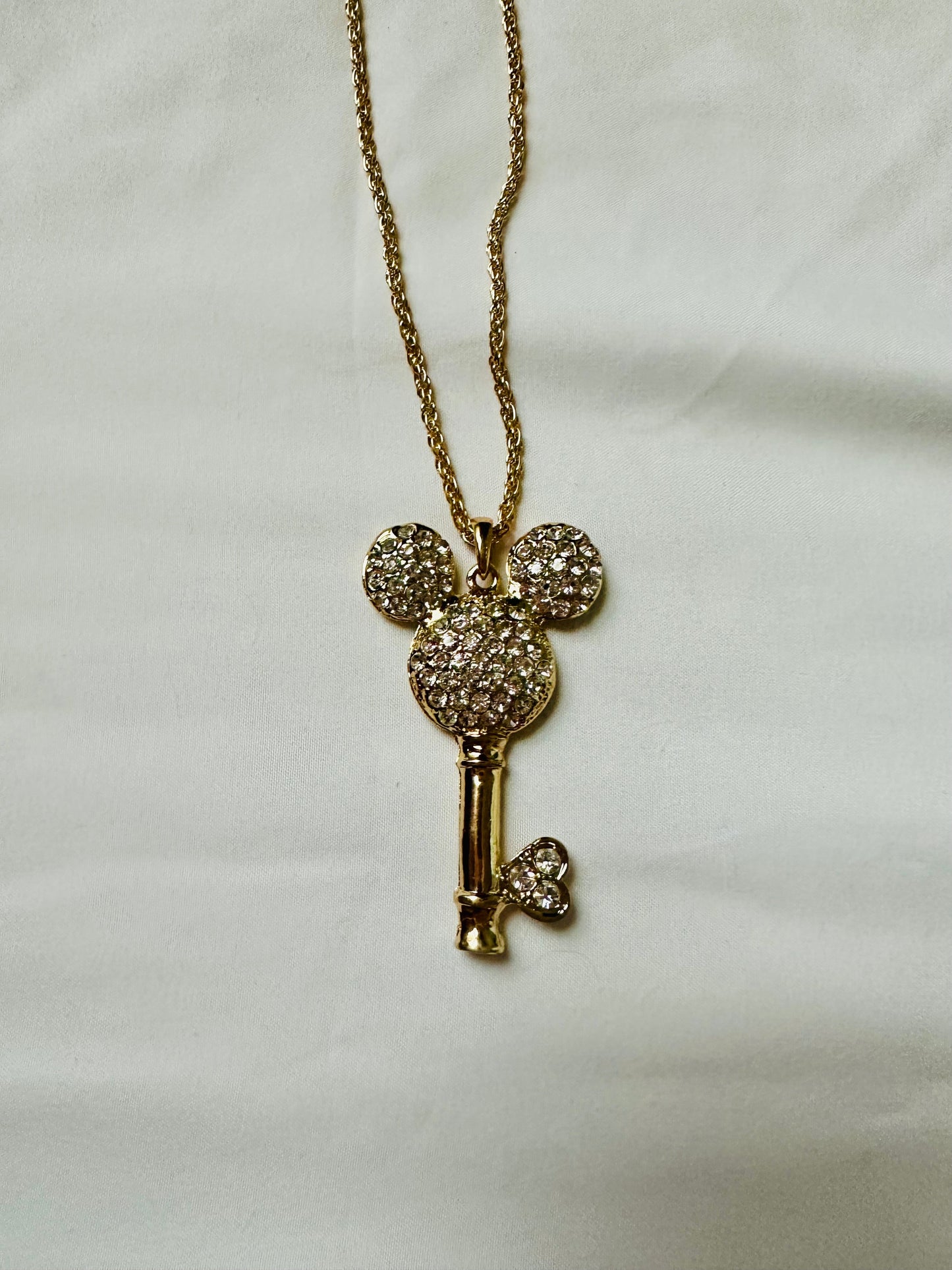 Mickey Mouse Gold Key Necklace, BRAND NEW