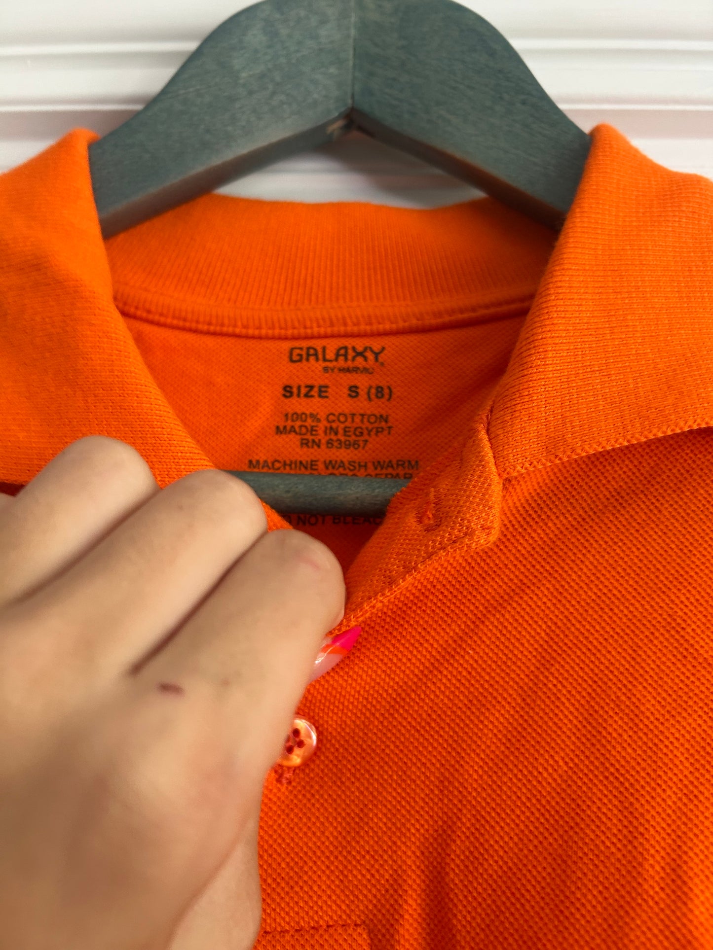 136 NWOT Boys orange polo size S (8)