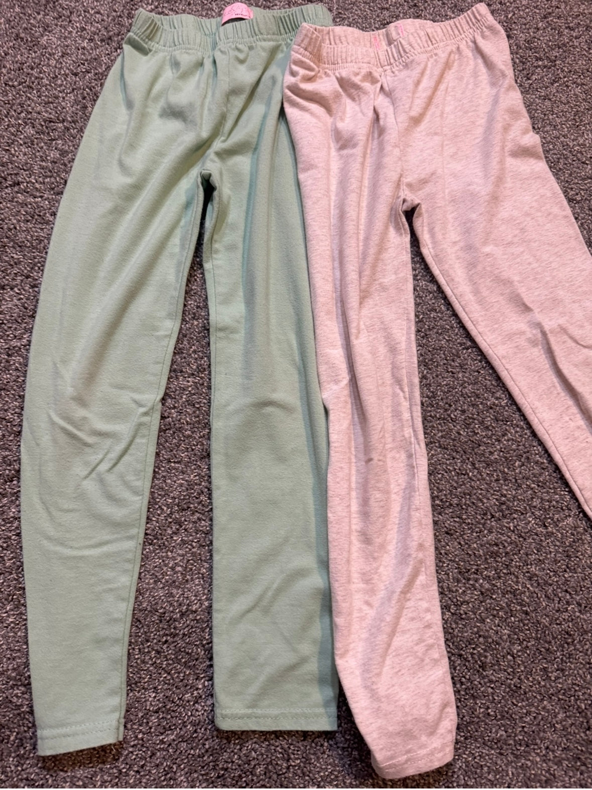 #53 girl leggings size 7: set of 2