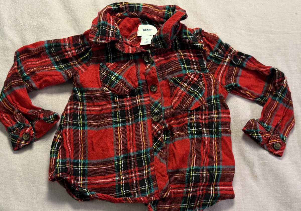 #103 Girls 2T Plaid Shirt Bundle