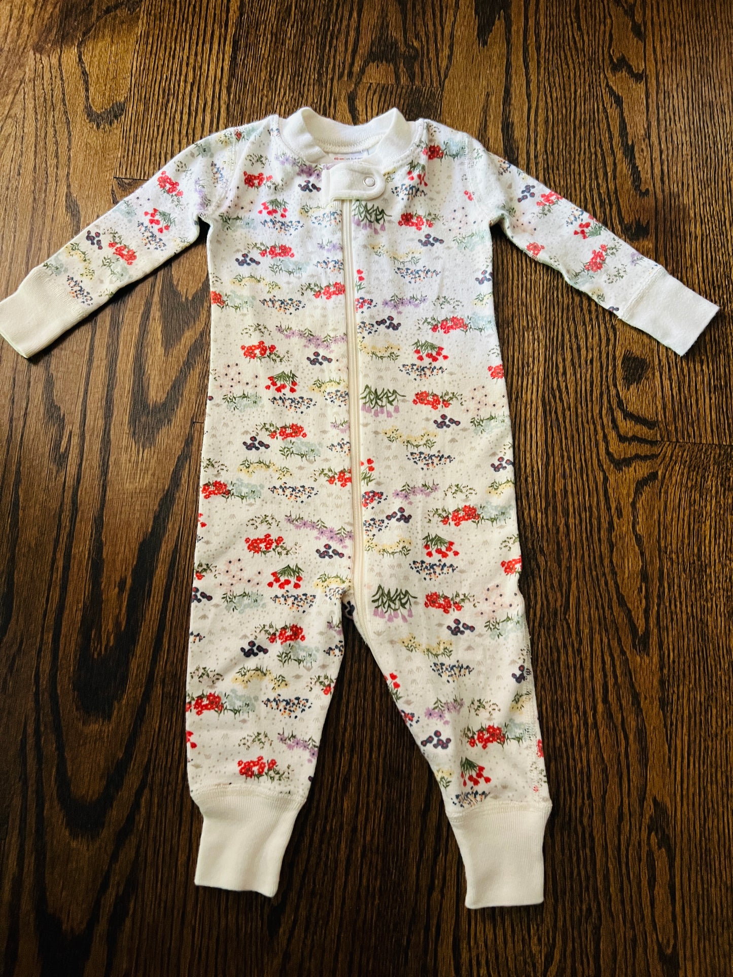 #68 Hanna girls footless PJs, 3-6 mo, VGUC