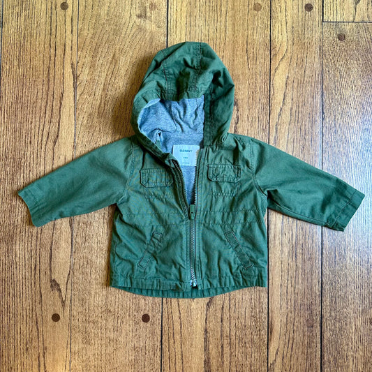 #95 GUC Old Navy Green Light Jacket, size 6-12 months