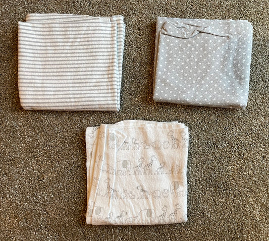 Set of 3 Gerber baby blankets