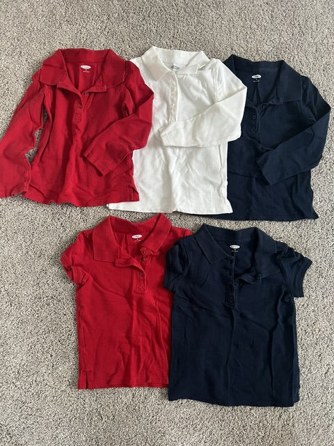 Old Navy Lot of 4T Uniform Shirts