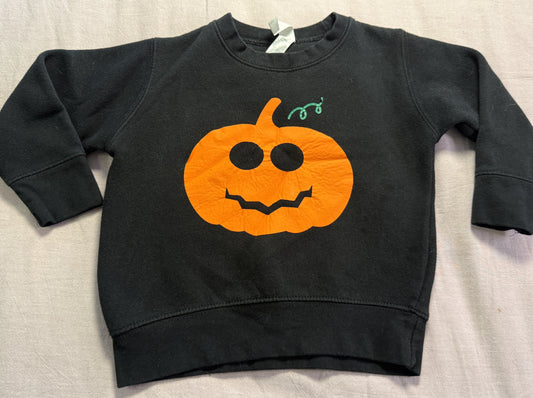 #103 2T Black Pumpkin Sweatshirt
