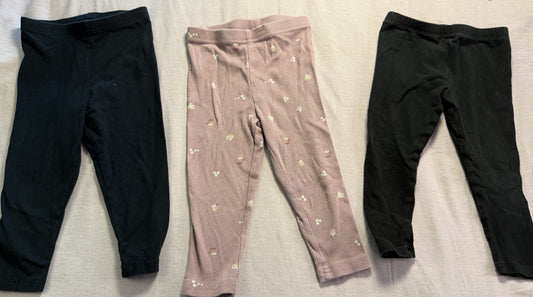 #103 24m Purple Flower Pants Set