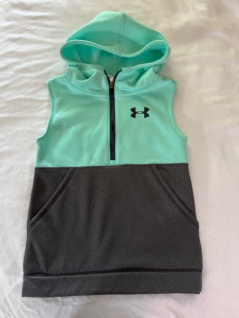 Under Armour Cold Gear 1/2 Zip Vest w/ Hood Size Youth M (10/12)
