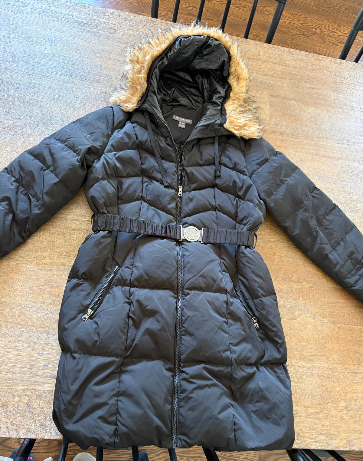 Pea In The Pod Winter Jacket with Detachable Faux Fur Trim