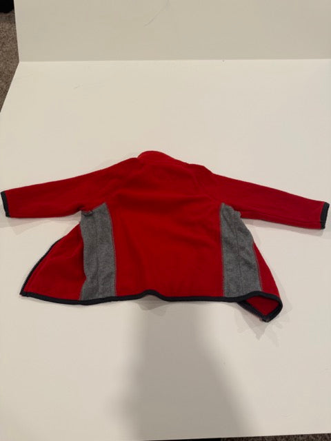 #9 -  Jumping Beans -  Red/Grey Full Zip Fleece Jacket Infant's SIZE  12M REDUCED