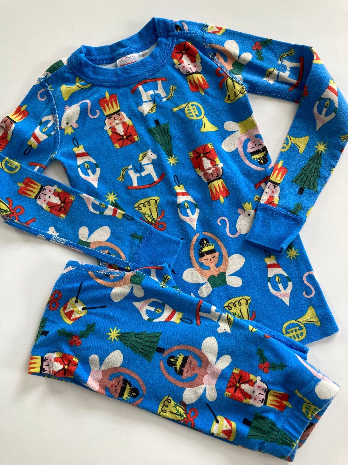 Seller #91 unisex size 5 Hanna Andersson nutcracker long john pajamas EUC