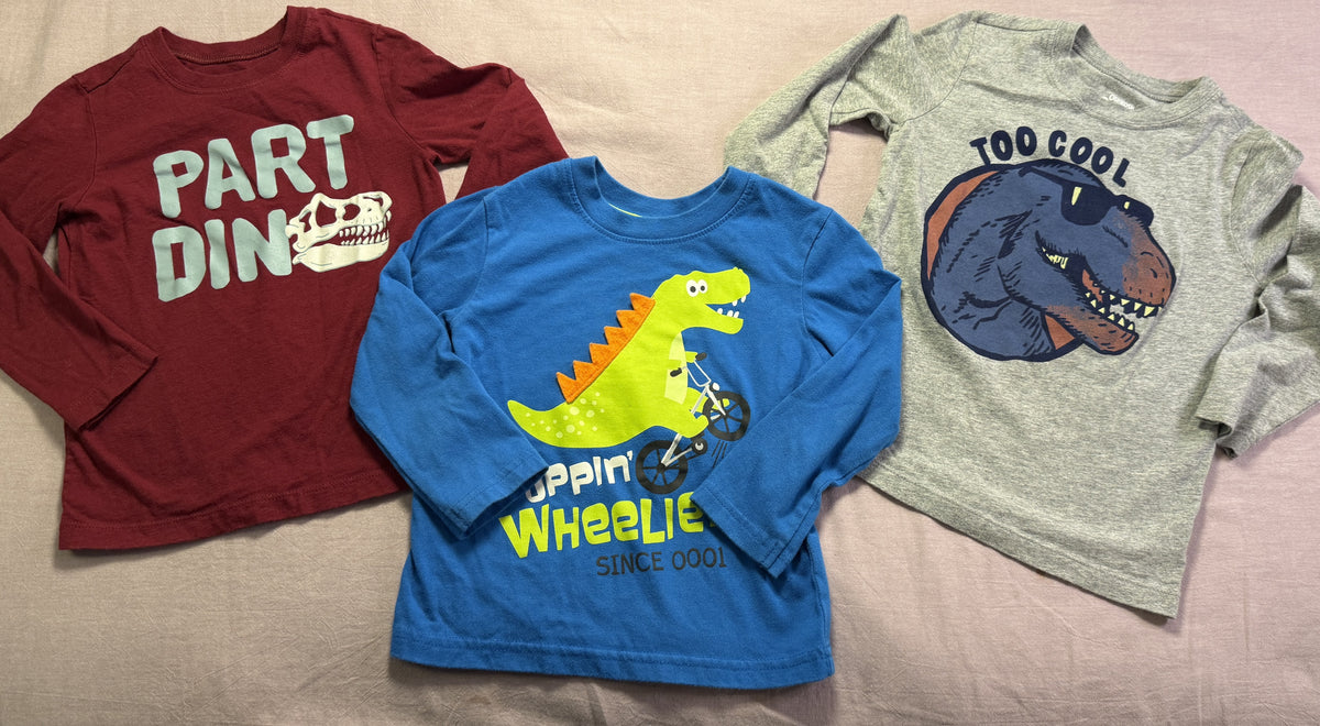#103 2T Red Dino Shirt Bundle