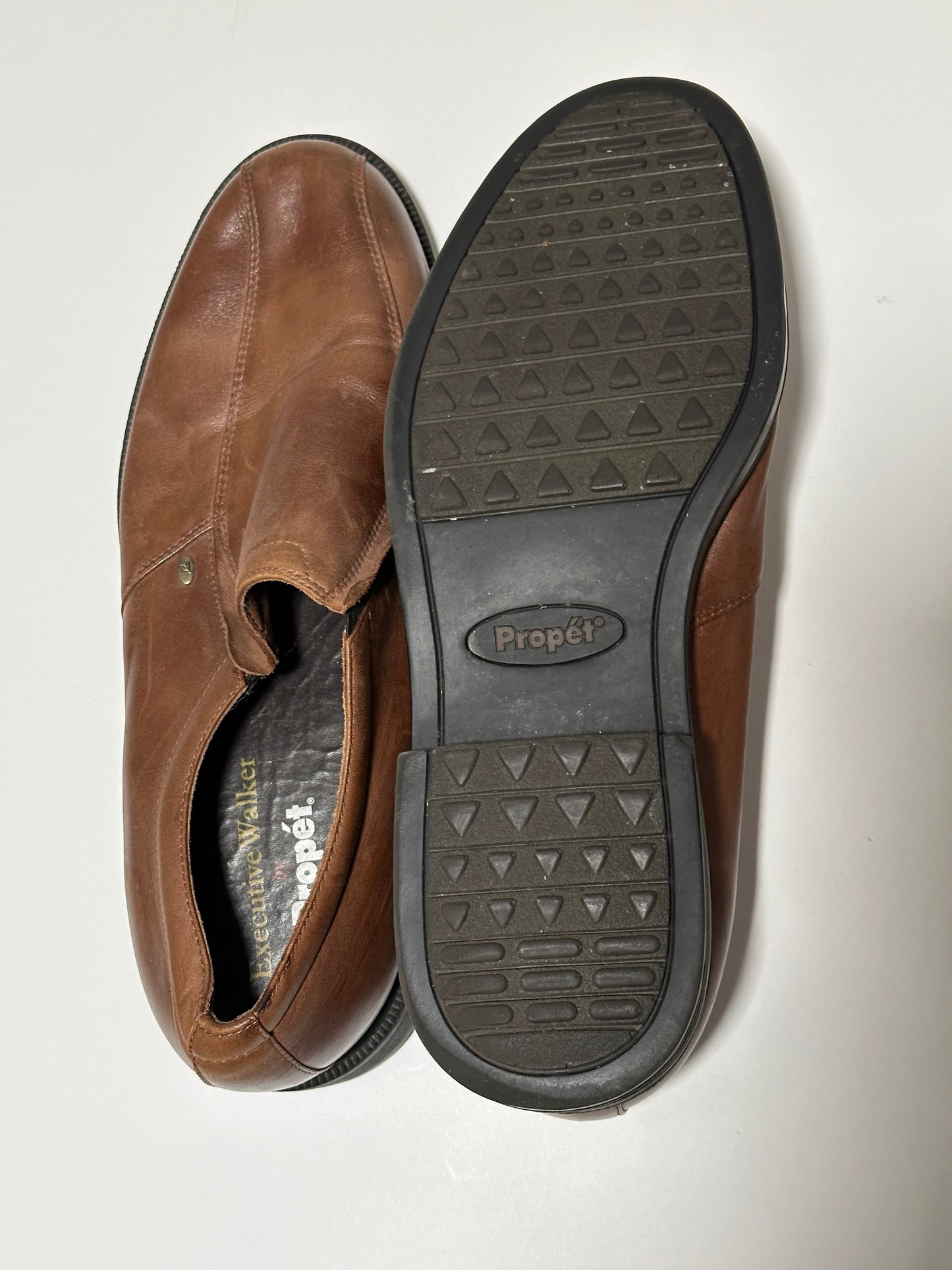 Brown Leather Slip-On Shoes - Men's 11 - VGUC
