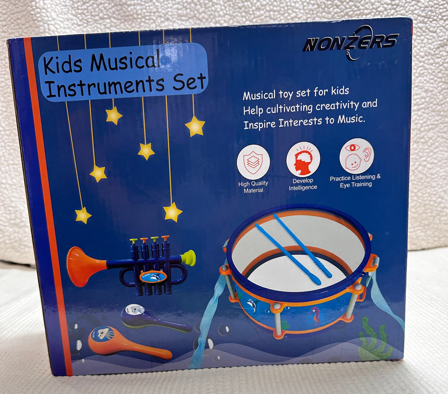 Kids Musical Instruments Set, 8 Types 10PCS