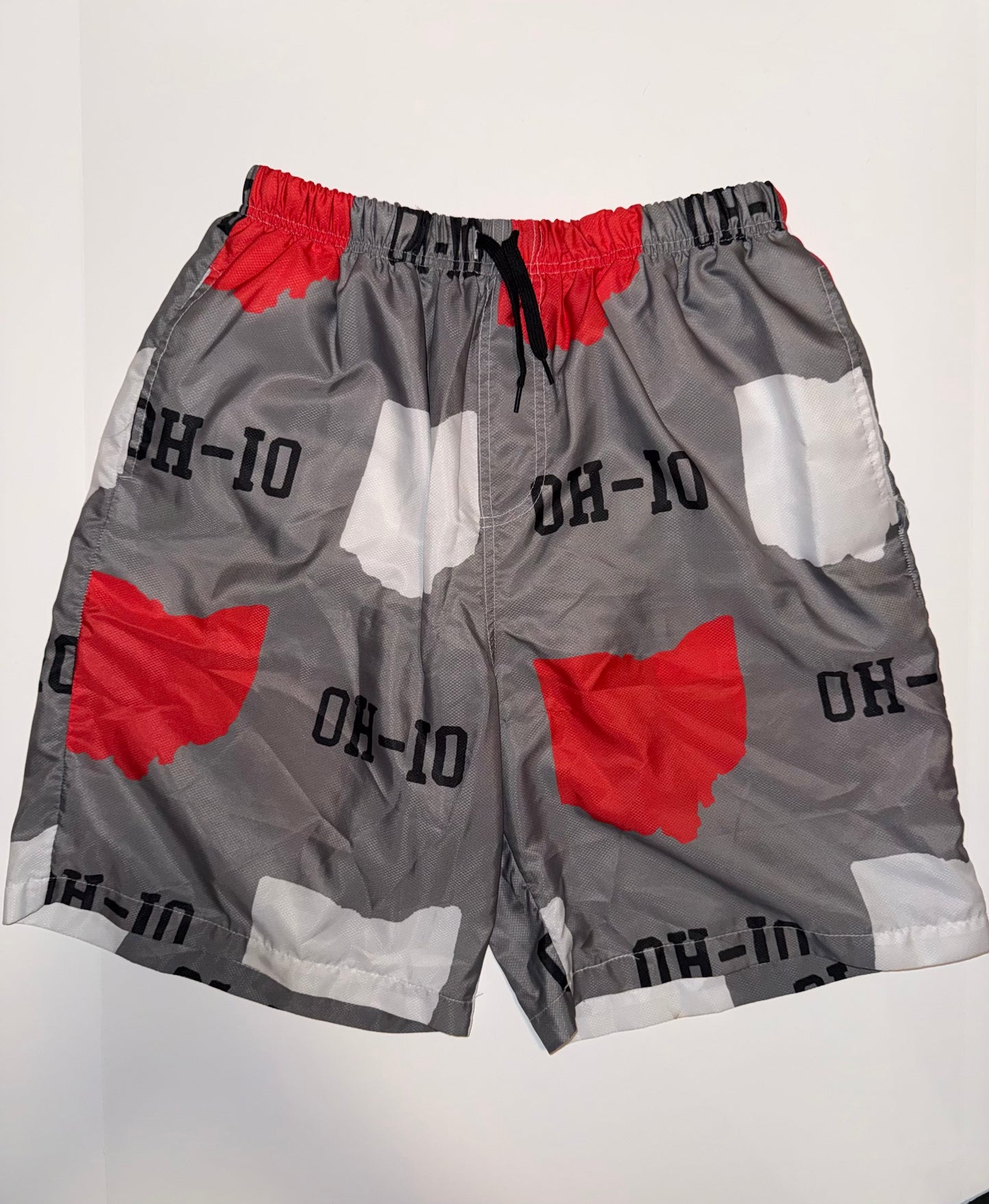#106: REDUCED Mens XL Ohio Lined Swim Trunks