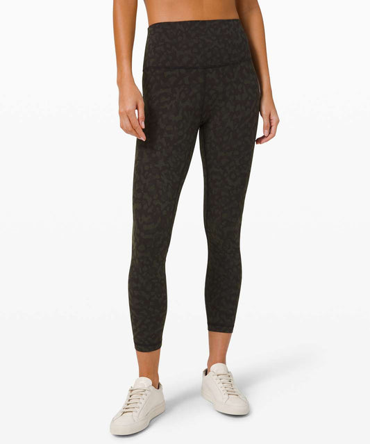 #111 Women Lululemon Align Pant II 25" Formation Camo Evergreen Multi Activewear