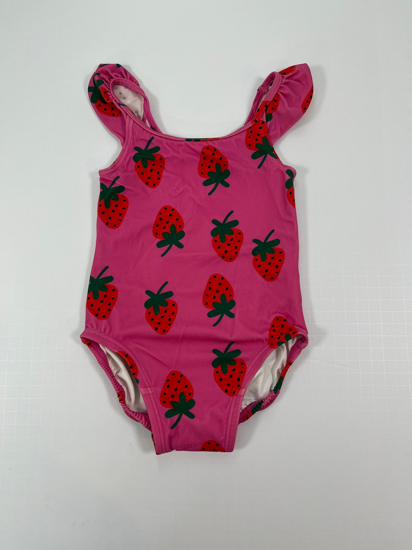 PPU 45242 Hanna Andersson 18-24m pink strawberry swimsuit 