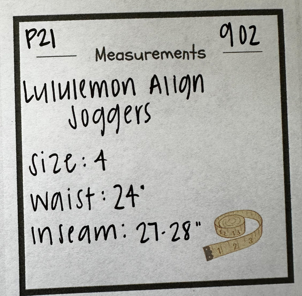 #111 Women Lululemon Align Jogger 28" Dark Olive size 4
