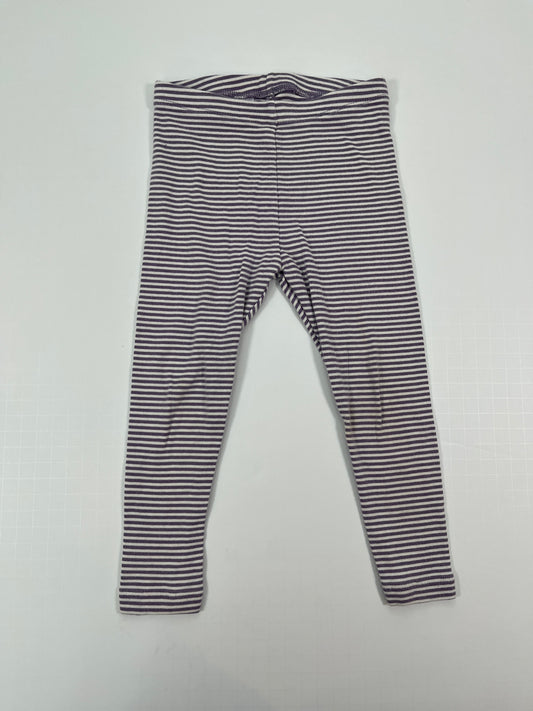 PPU 45242 Tea Collection 18-24m purple/white striped leggings