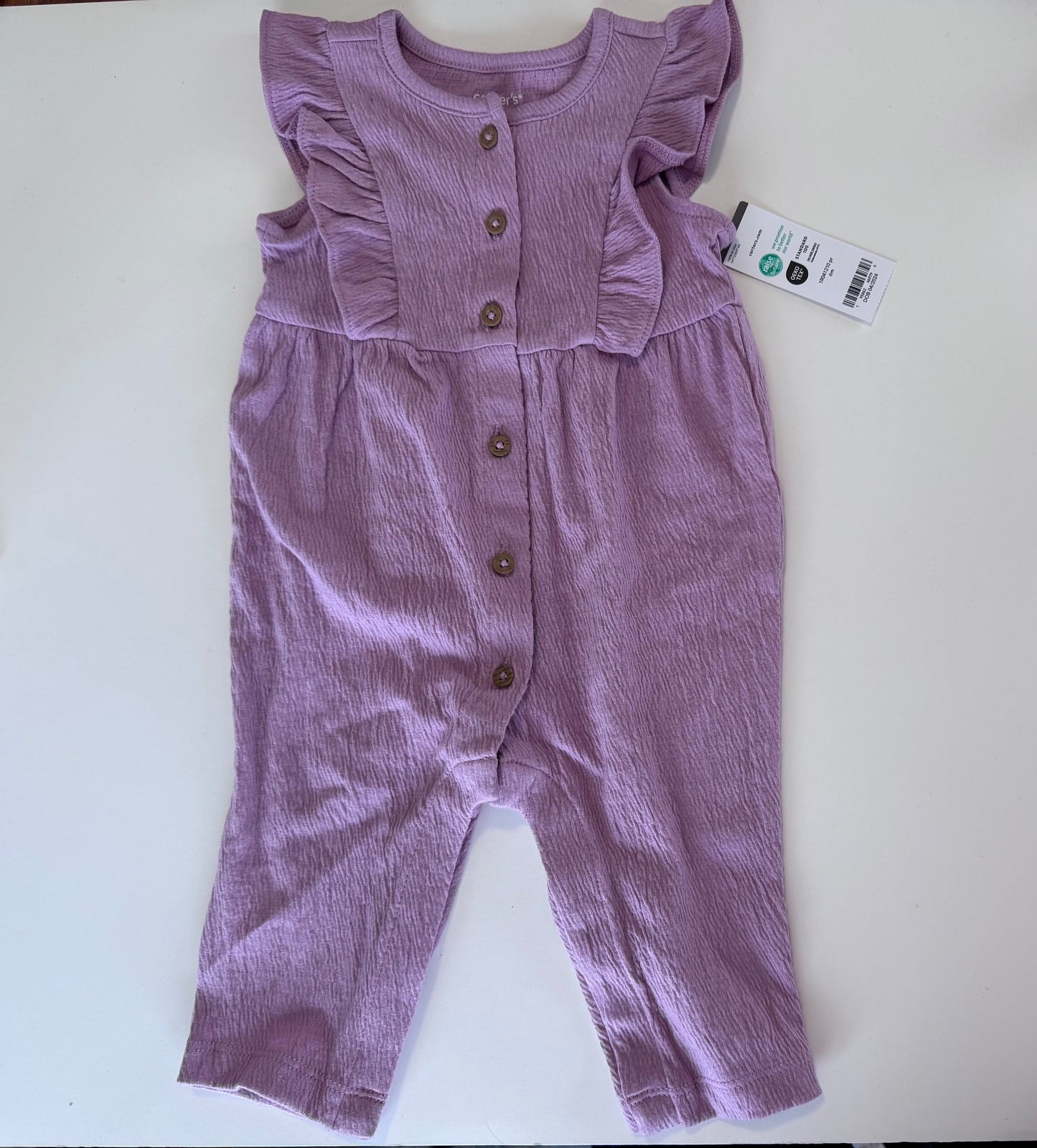 Seller #81 6 months NWT Carter’s Girls Lilac Ruffle Sleeve Jumpsuit