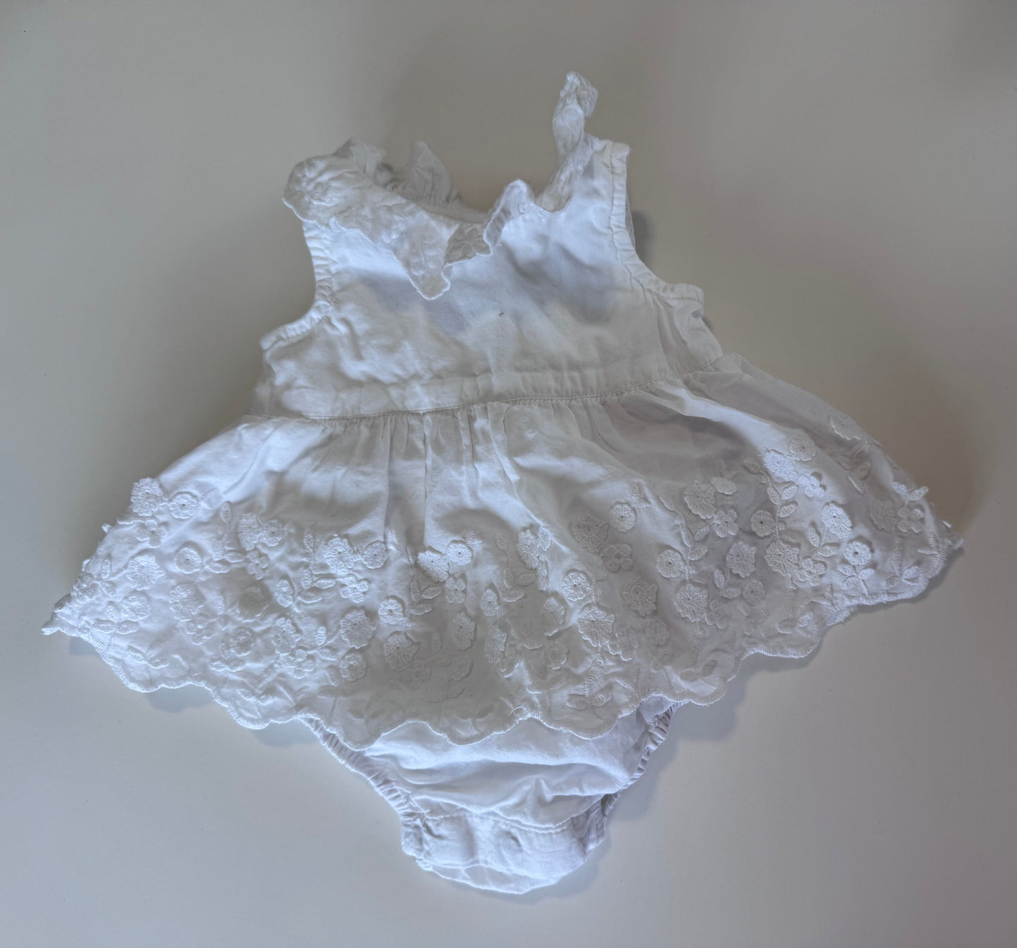 Seller #81 0-3 months Baby Gap Girls White Ruffle Dress