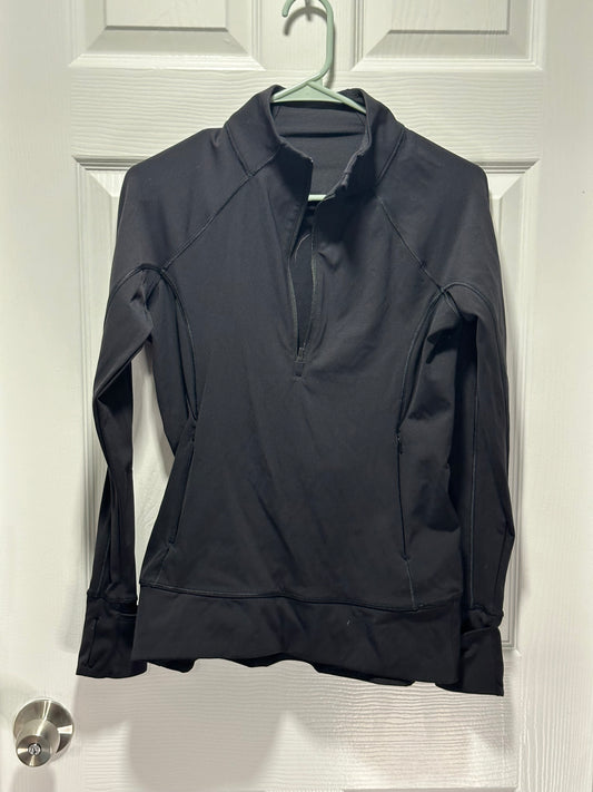 Athleta Black Quarter-Zip with Zippered Front Pockets - Size S - EUC