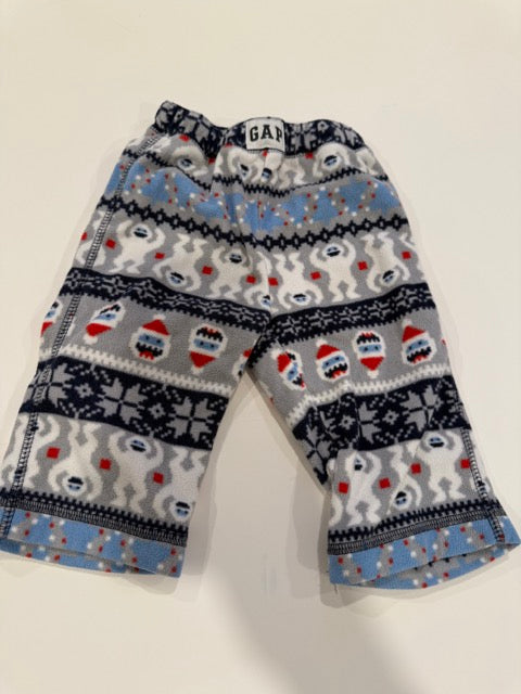 #9 -  Gap -  Abominable Snowman Fairisle Fleece Pants Toddler SIZE  12-18M REDUCED