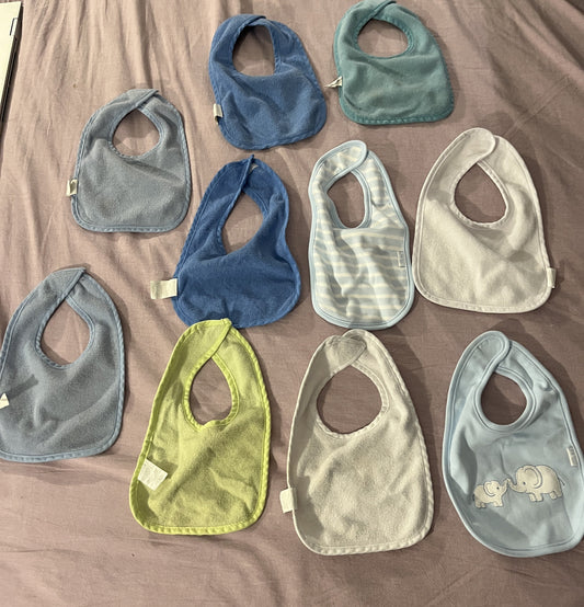 #211 REDUCED Cotton Bib Set of 10