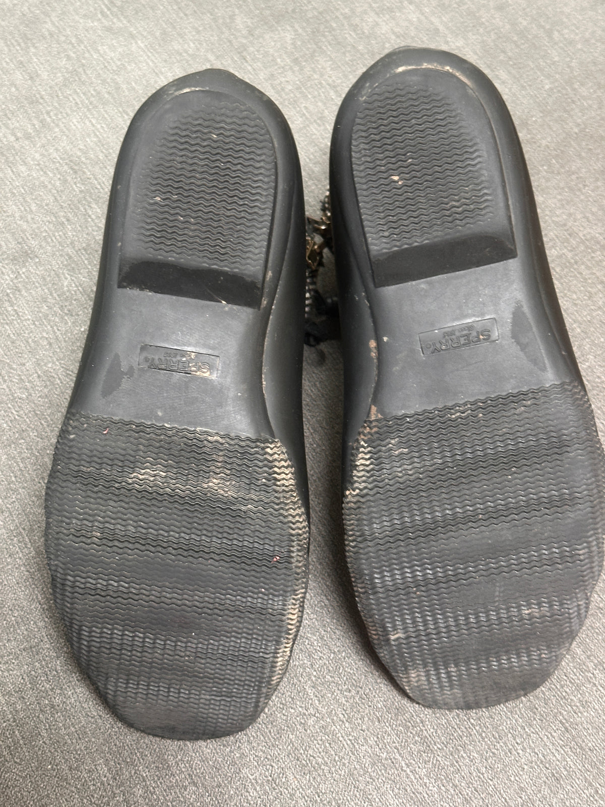 #163 Sperry Black Boots - Womens 9
