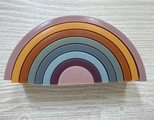 #207 small silicone rainbow toy - perfect for nursery decor & a toy!