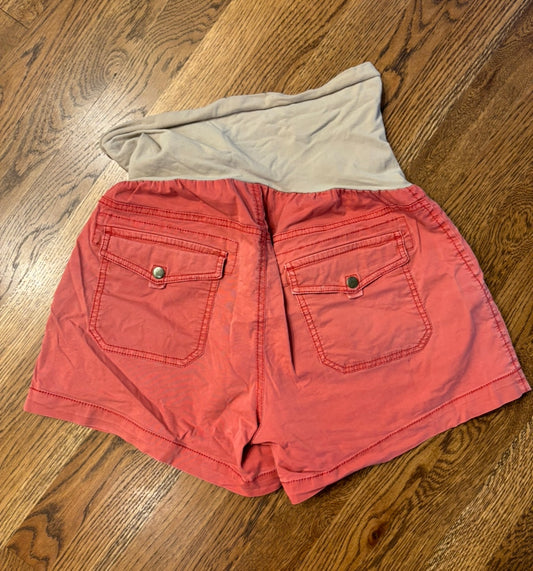 Maternity Shorts in Coral Oh Baby by Motherhood Size Large