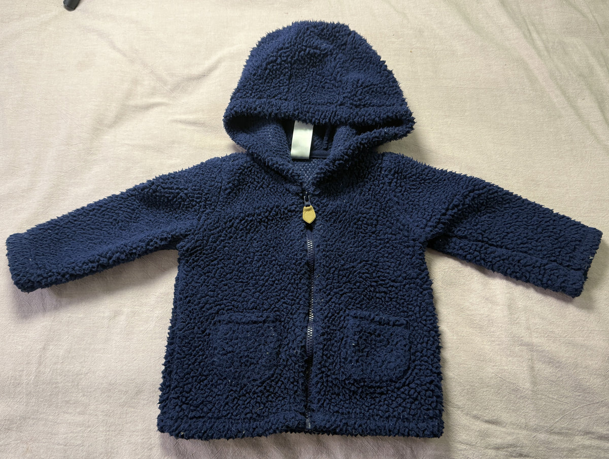 #103 18m Navy Fleece Hooded Jacket
