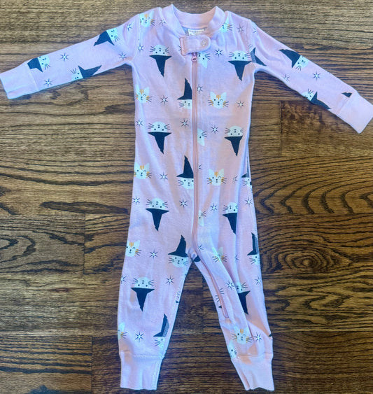 Seller #172 REDUCED Hanna Andersson Girls Halloween Pajamas Cat Witches Size 18-24m