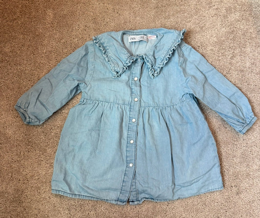 #139 Size 12-18M Zara Jean Long Sleeve Dress