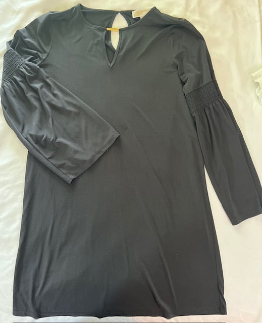 Michael Kors Black LS Shift Dress Women's Sz S
