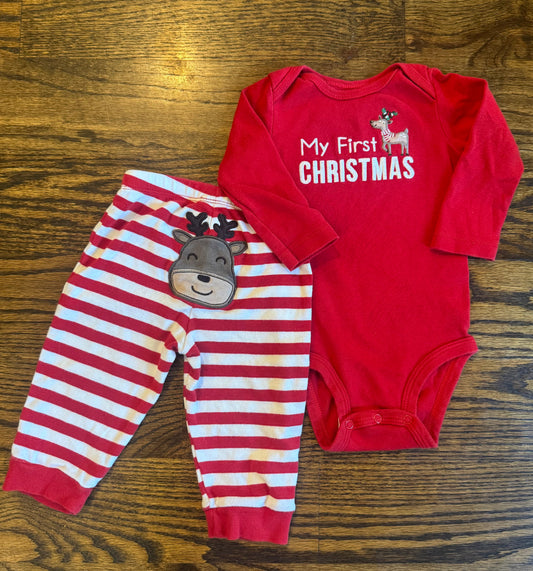 Seller #172 Carter’s Gender Neutral First Christmas Reindeer Set Size 9M